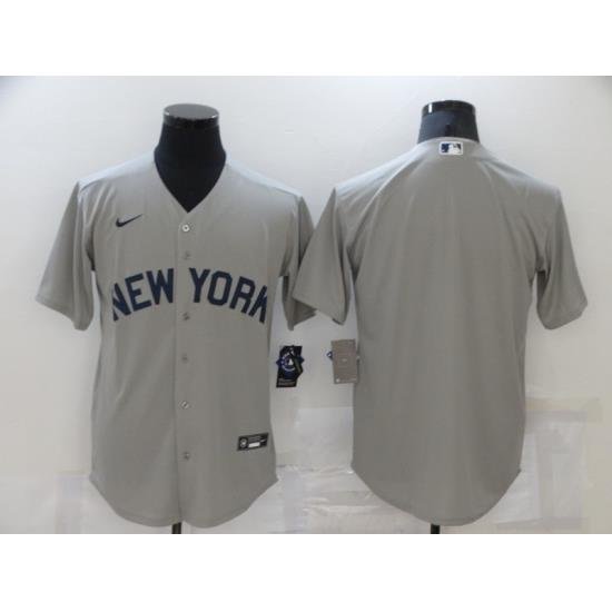 Men NeW York Yankees Blank Gray Game 2021 Field of Dreams Jersey