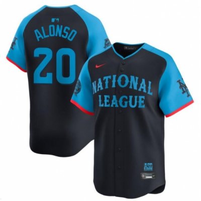 Youth National League 20 Pete Alonso Navy 2024 All Star Limited Stitched Baseball Jersey