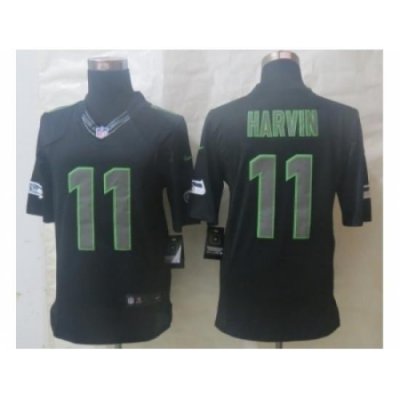 Nike Seattle Seahawks 11 Harvin Black Impact Limited NFL Jersey