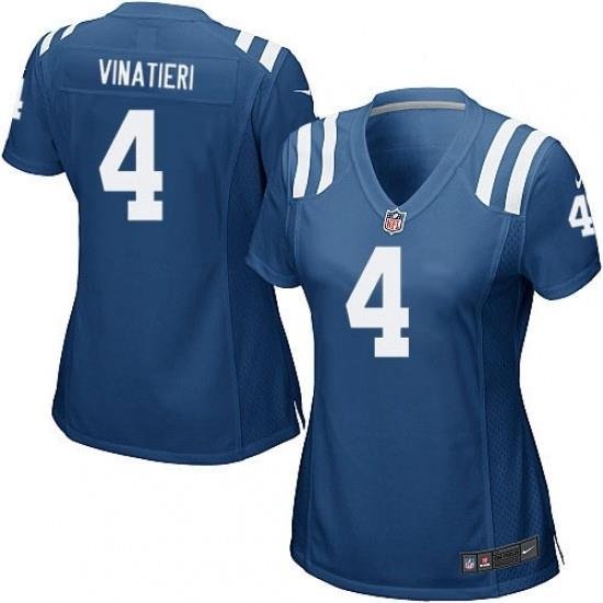 Womens Nike Indianapolis Colts 4 Adam Vinatieri Game Royal Blue Team Color NFL Jersey