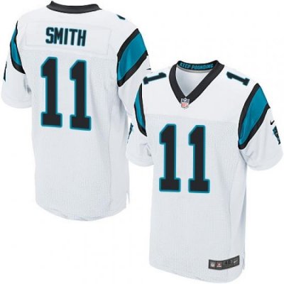 Nike Panthers #11 Torrey Smith White Mens Stitched NFL Elite Jersey