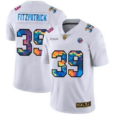 Pittsburgh Steelers 39 Minkah Fitzpatrick Men White Nike Multi Color 2020 NFL Crucial Catch Limited NFL Jersey