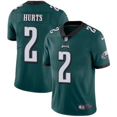 Nike Eagles 2 Jalen Hurts Green Team Color Men Stitched NFL Vapor Untouchable Limited Jersey