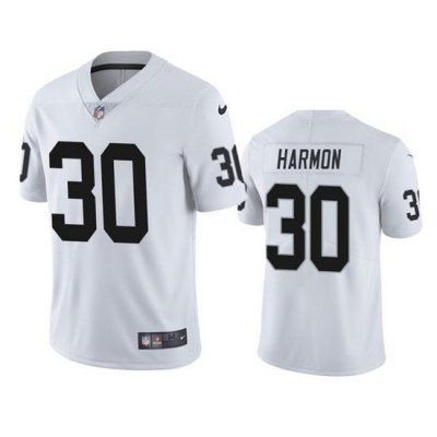 Men Las Vegas Raiders 30 Duron Harmon White Vapor Untouchable Limited Stitched Jersey