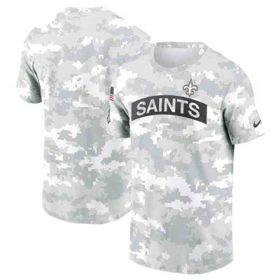 Men's New Orleans Saints 2024 Arctic Camo Salute to Service Performance T-Shirt