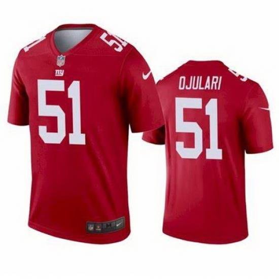 Youth New York Giants 51 Azeez Ojulari Red Vapor Untouchable Limited Stitched Jersey