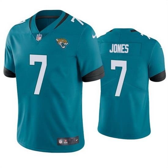 Men Jacksonville Jaguars 7 Zay Jones Teal Vapor Untouchable Limited Stitched jersey