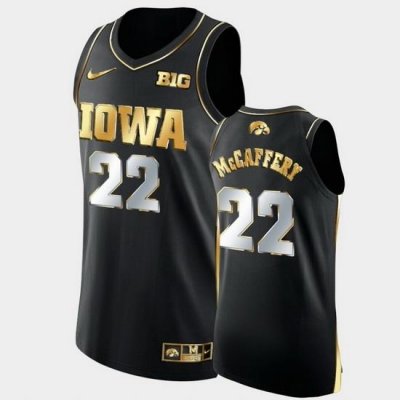 Men Iowa Hawkeyes Patrick Mccaffery Golden Edition Black Authentic Limited Jersey