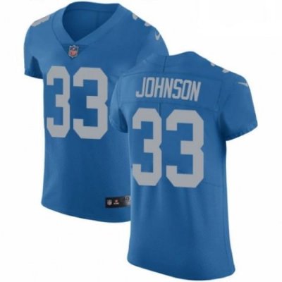 Men Nike Detroit Lions 33 Kerryon Johnson Blue Alternate Vapor Untouchable Elite Player NFL Jersey