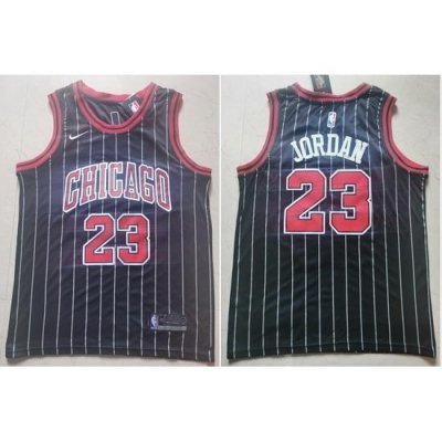 Bulls 23 Michael Jordan Black Nike Swingman Jersey