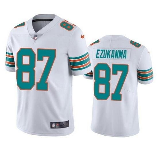 Men Miami Dolphins 87 Erik Ezukanma White Color Rush Limited Stitched Football Jersey