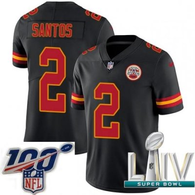 2020 Super Bowl LIV Youth Nike Kansas City Chiefs #2 Cairo Santos Limited Black Rush Vapor Untouchable NFL Jersey