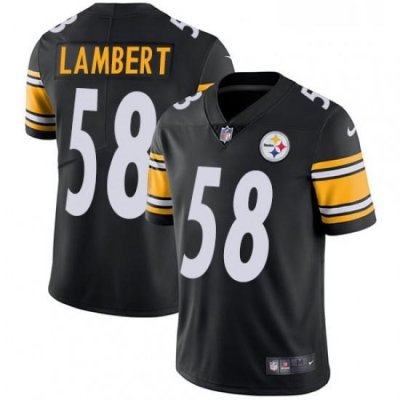 Mens Nike Pittsburgh Steelers 58 Jack Lambert Black Team Color Vapor Untouchable Limited Player NFL Jersey