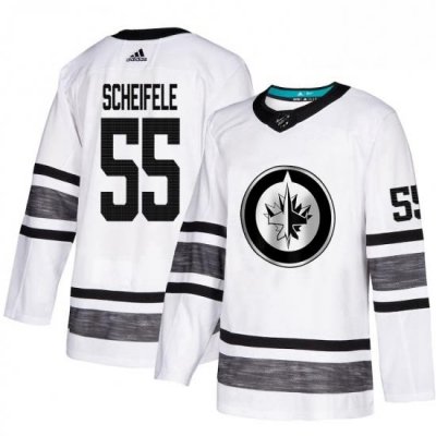 Mens Adidas Winnipeg Jets 55 Mark Scheifele White 2019 All Star Game Parley Authentic Stitched NHL Jersey