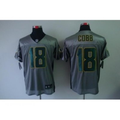 Nike Green Bay Packers 18 Randall Cobb Grey Elite ShadoW NFL Jersey