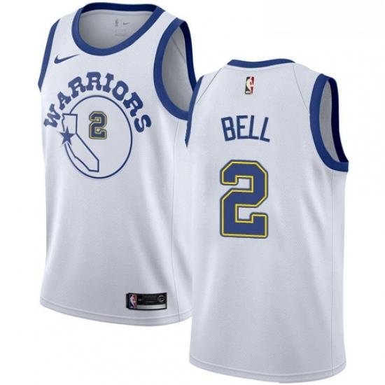 Womens Nike Golden State Warriors 2 Jordan Bell Authentic White Hardwood Classics NBA Jersey