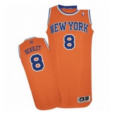 Youth Adidas New York Knicks 8 Michael Beasley Authentic Orange Alternate NBA Jersey