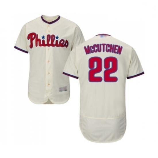 Mens Philadelphia Phillies 22 Andrew McCutchen Cream Alternate Flex Base Authentic Collection MLB Jersey