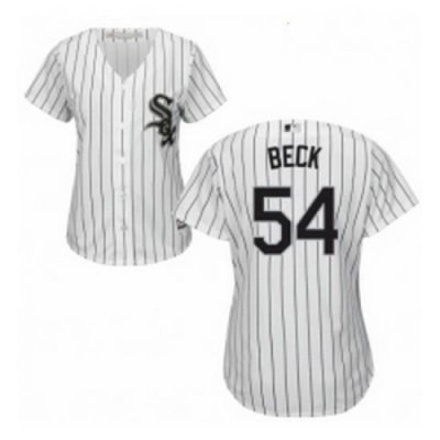 Womens Majestic Chicago White Sox 54 Chris Beck Authentic White Home Cool Base MLB Jersey