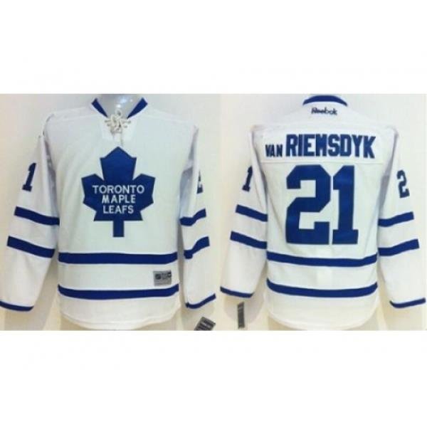 Youth Toronto Maple Leafs 21 James Van Riemsdyk White Stitched NHL jersey