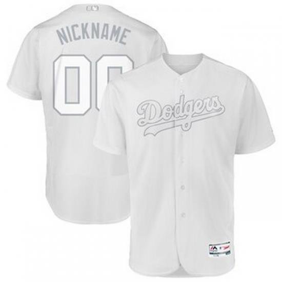 Men Women Youth Toddler All Size Los Angeles Dodgers Majestic 2019 Players Weekend Flex Base Authentic Roster Custom White Jersey