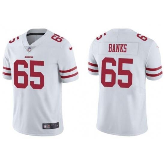 Nike San Francisco 49ers 65 Aaron Banks White Vapor Untouchable Limited Jersey