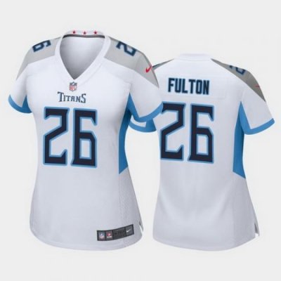 women kristian fulton tennessee titans white game jersey