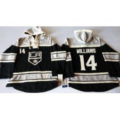 Los Angeles Kings #14 Justin Williams Black Sawyer Hooded Sweatshirt Stitched NHL Jersey