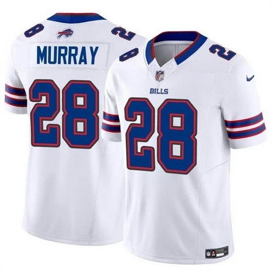 Men Buffalo Bills 28 Latavius Murray White 2023 F U S E  Vapor Untouchable Limited Stitched Football Jersey