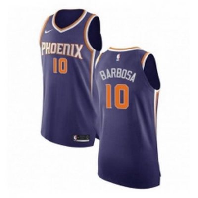 Youth Nike Phoenix Suns 10 Leandro Barbosa Authentic Purple Road NBA Jersey Icon Edition