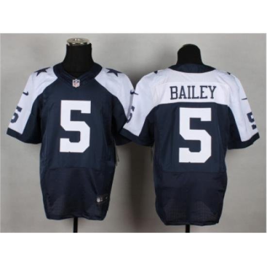 Nike Dallas coWboys 5 Dan Bailey blue Elite thankgivings NFL Jersey