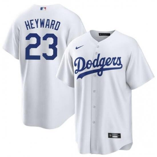 Men Los Angeles Dodgers Jason HeyWard #23 White Cool Base Stitched MLB jersey