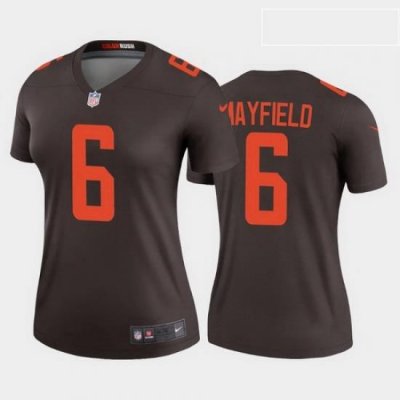 Women Cleveland Browns Baker Mayfield 2020 Alternate Vapor Limited Jersey Brown Rush