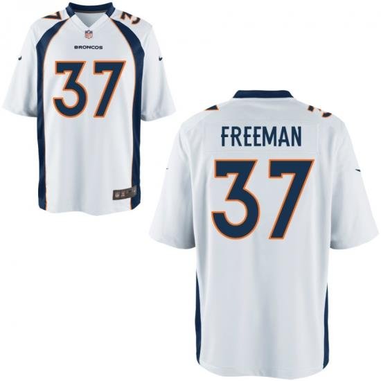 Nike Broncos 37 Royce Freeman White Elite Jersey