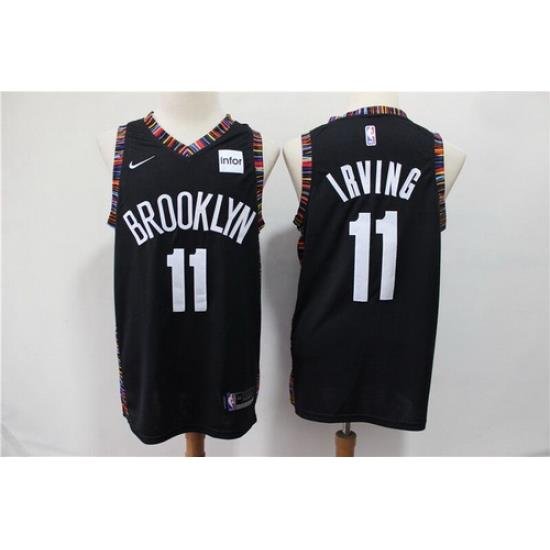 Nets 11 Kyrie Irving Black City Edition Nike Swingman Jersey