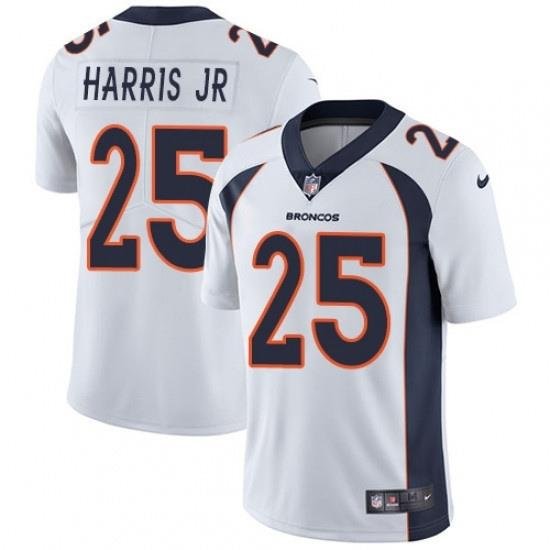 Men Nike Denver Broncos 25 Chris Harris Jr White Vapor Untouchable Limited Player NFL Jersey