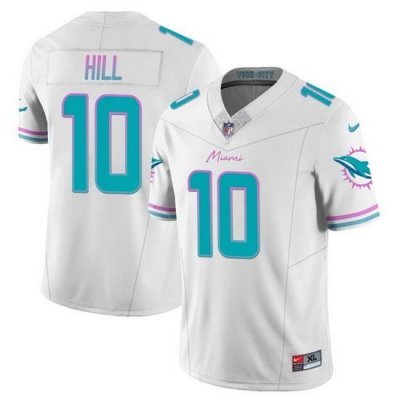 Men Miami Dolphins 10 Tyreek Hill White 2023 F U S E Alternate Vapor Limited Stitched Football Jersey