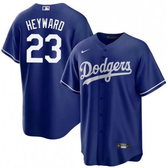 Men Los Angeles Dodgers Jason HeyWard #23 Blue Cool Base Stitched MLB jersey