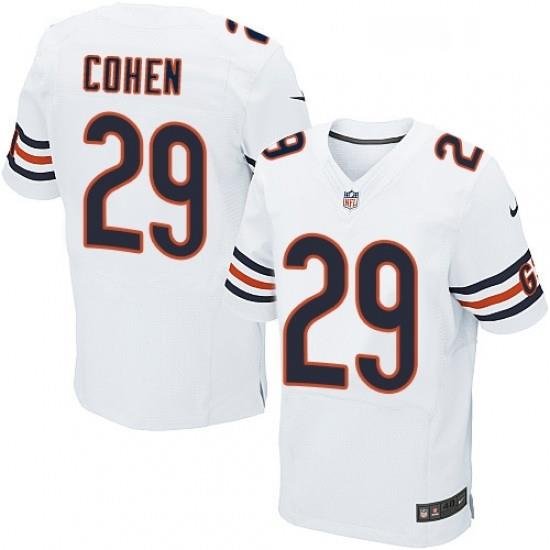 Mens Nike Chicago Bears 29 Tarik Cohen Elite White NFL Jersey