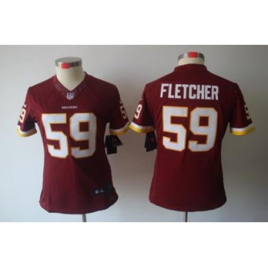 Women Nike Washington Redskins #59 Fletcher Red Color[NIKE LIMITED Jersey]