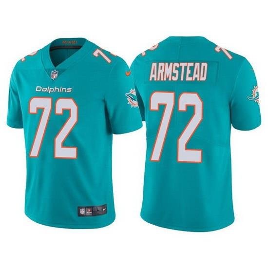 Men Miami Dolphins 72 Terron Armstead Aqua Vapor Untouchable Limited Stitched Football jersey