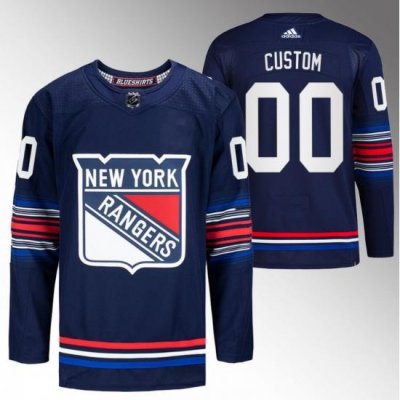 Men Women youth New York Rangers Custom Navy Stitched Jersey