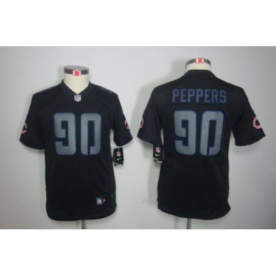 Youth Nike Chicago Bears #90 Julius Peppers Black jerseys[Impact Limited]