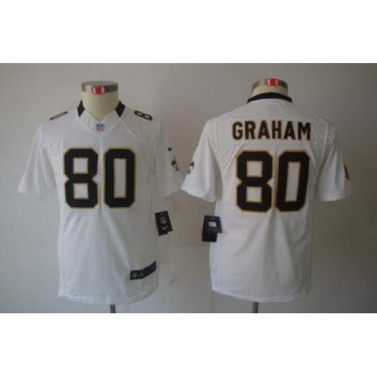 Nike Youth NeW Orleans Saints #80 Jimmy Graham White Limited Jerseys