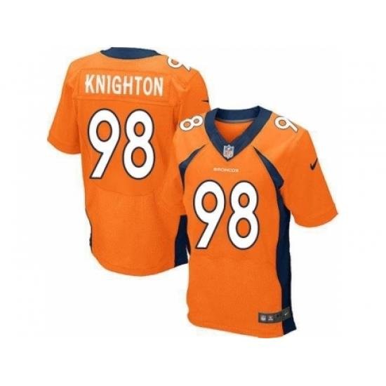 Nike Denver Broncos 98 Terrance Knighton Orange Elite NFL Jersey