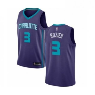 Womens Jordan Charlotte Hornets 3 Terry Rozier Authentic Purple Basketball Jersey Statement Edition