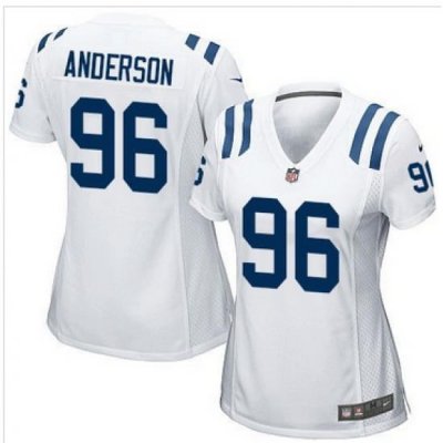 Women Nike Colts #96 Henry Anderson White Stitched NFL Elite Jersey