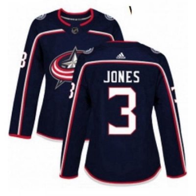 Womens Adidas Columbus Blue Jackets 3 Seth Jones Authentic Navy Blue Home NHL Jersey