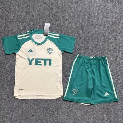 Austin FC Yeti White Green Soccer Jersey Customized