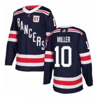 Youth Adidas New York Rangers 10 JT Miller Authentic Navy Blue 2018 Winter Classic NHL Jersey